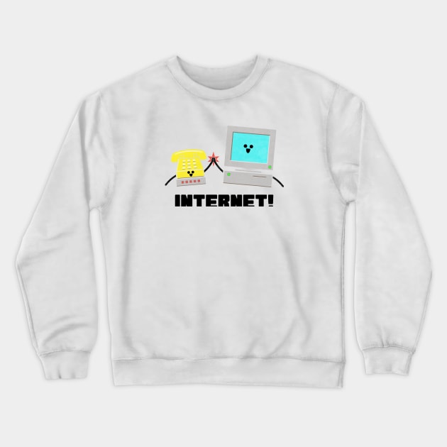 Dial Up Crewneck Sweatshirt by HandsOffMyDinosaur